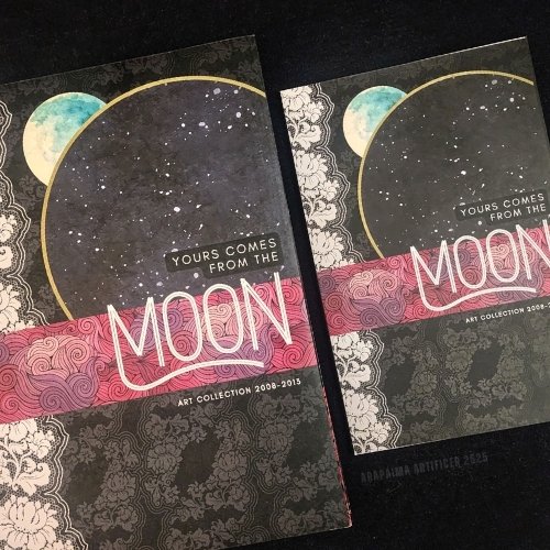 Yours Comes From The Moon hand-made and drawn book